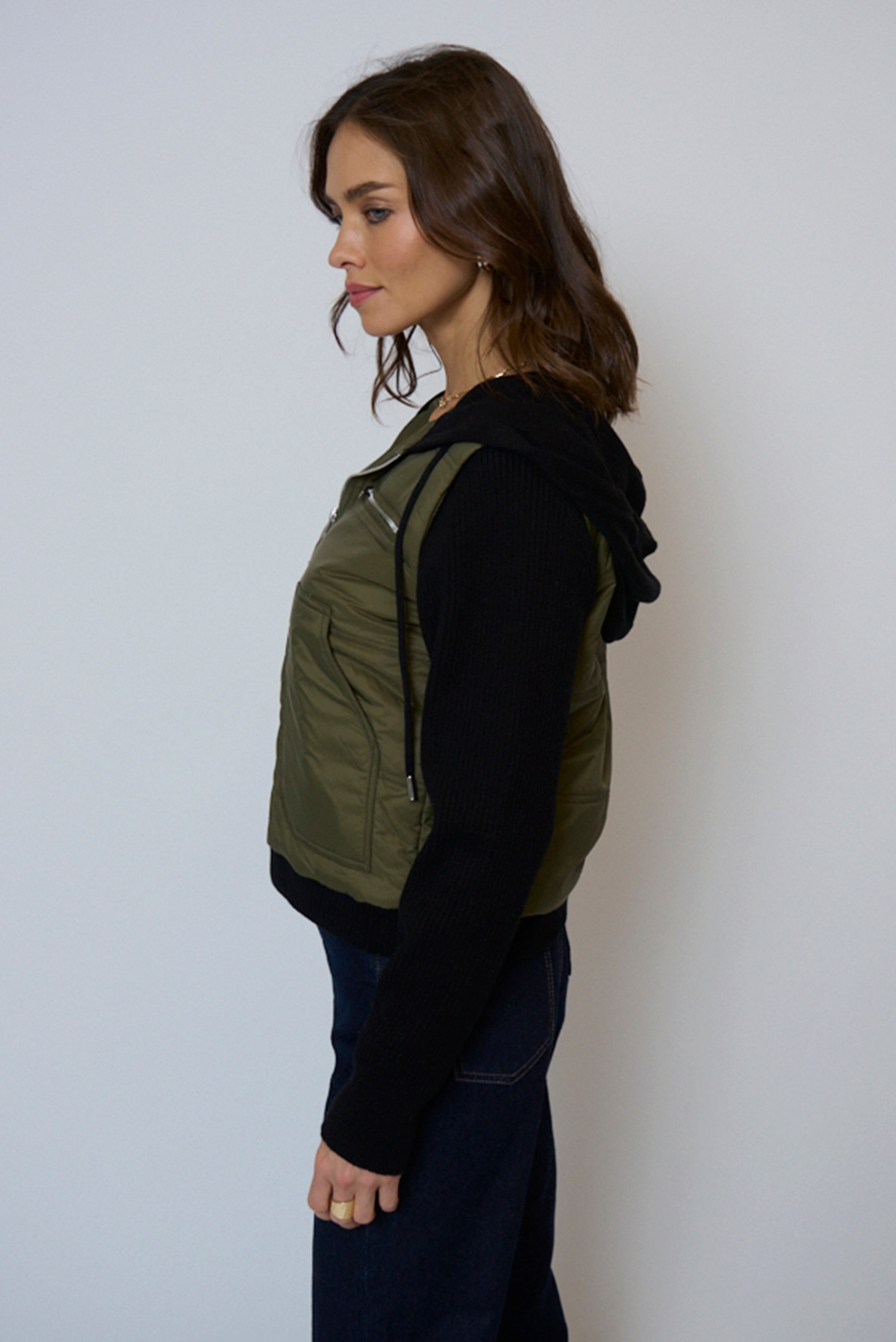 Brady Hooded Sweater Sleeve Jacket