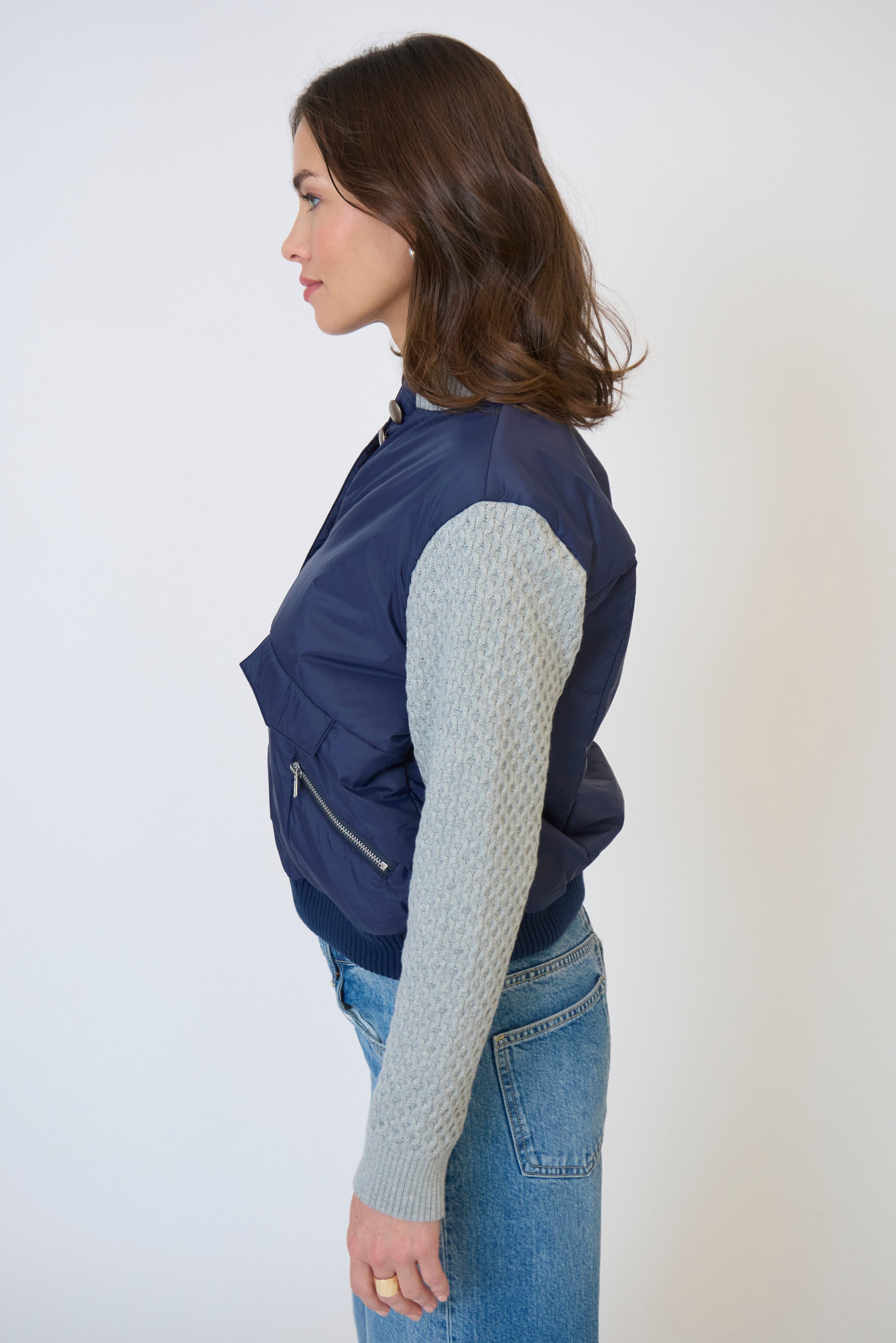 Brady Mixed Media Quilted Jacket