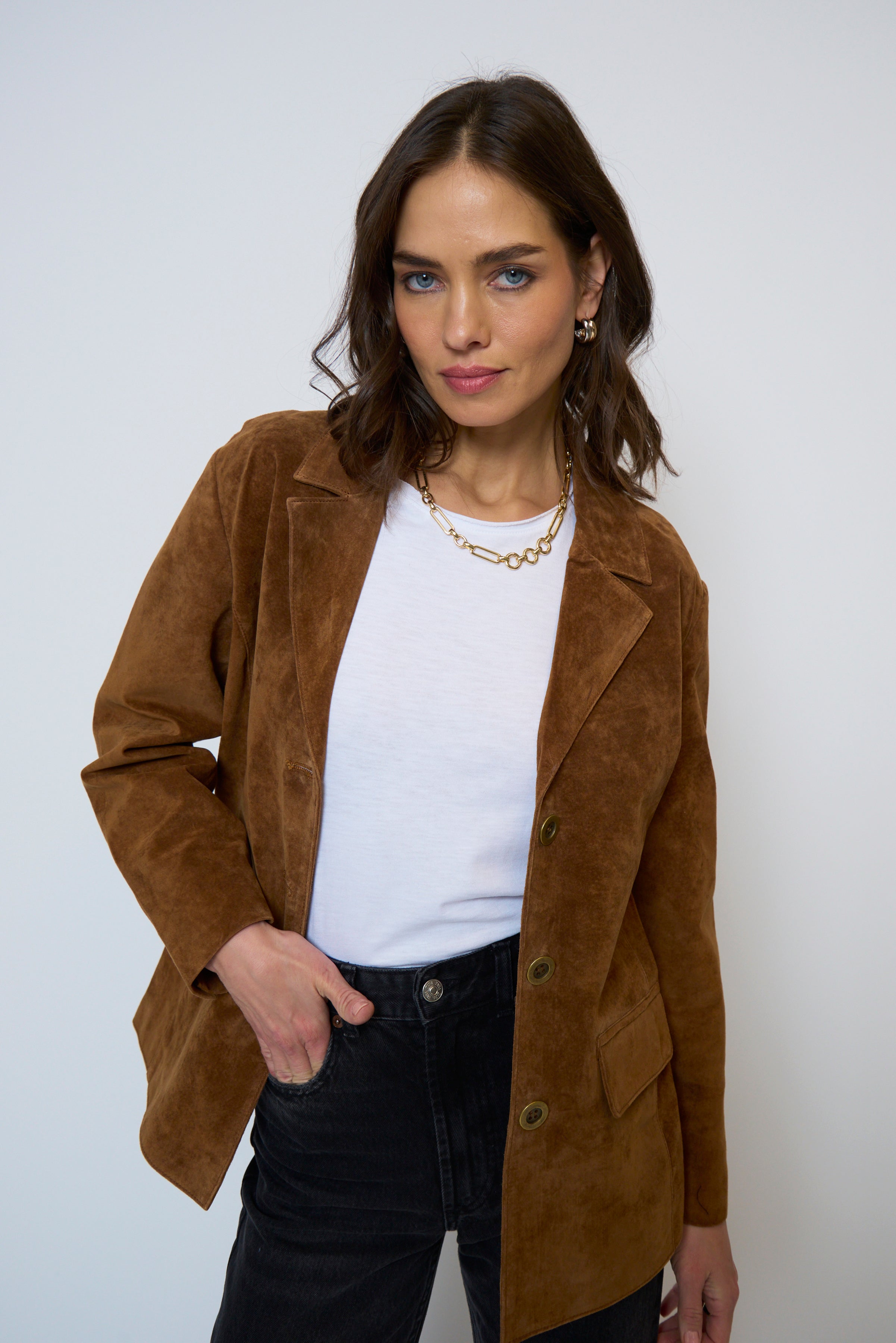 Atlas Suede Bf Blazer