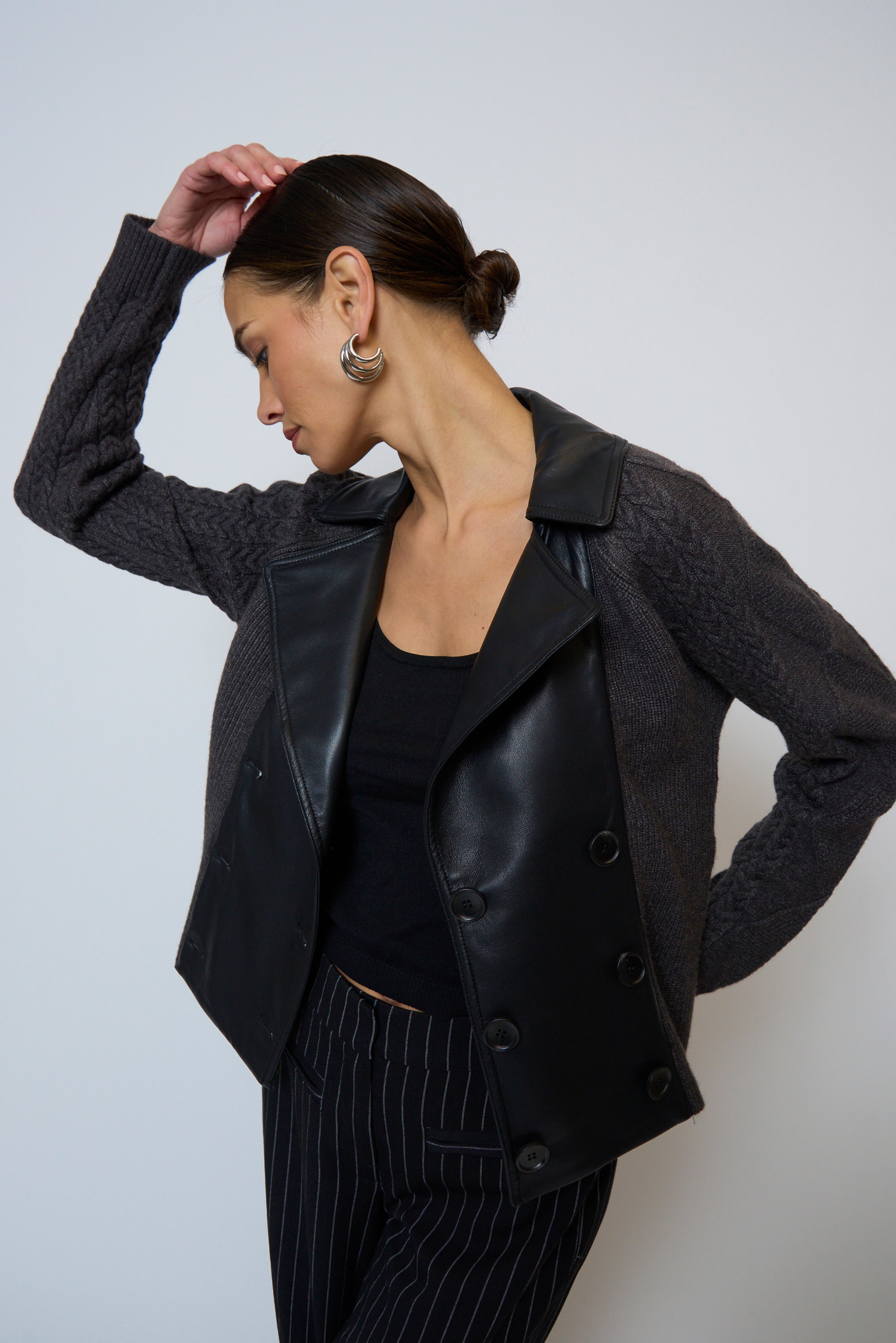Milan Sweater Combo Trench Jacket
