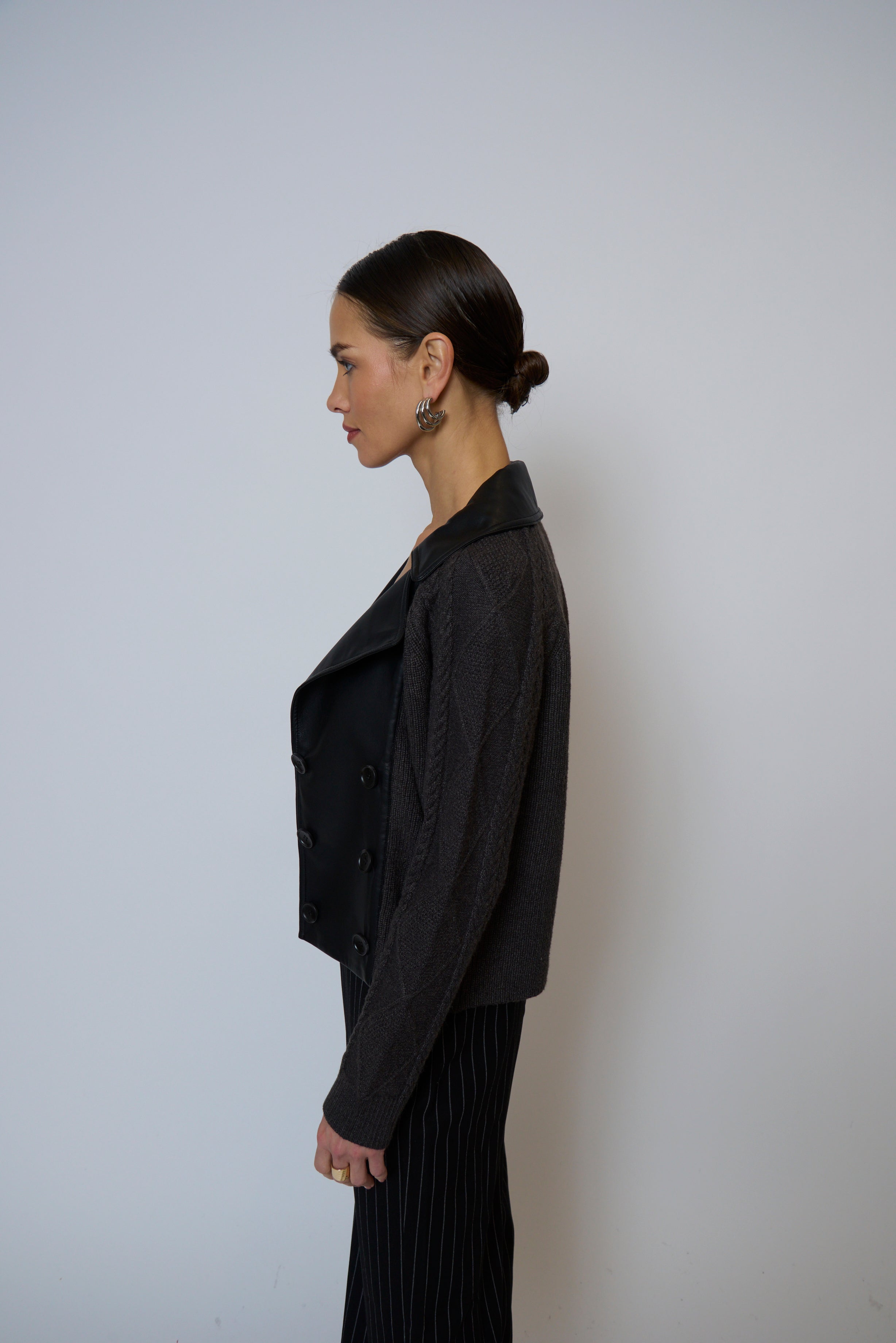 Milan Sweater Combo Trench Jacket