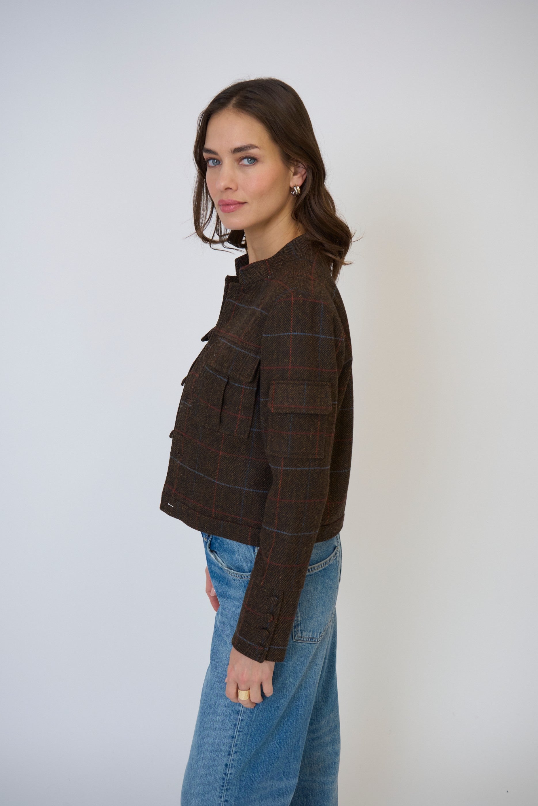 Eden Plaid Military Jacket