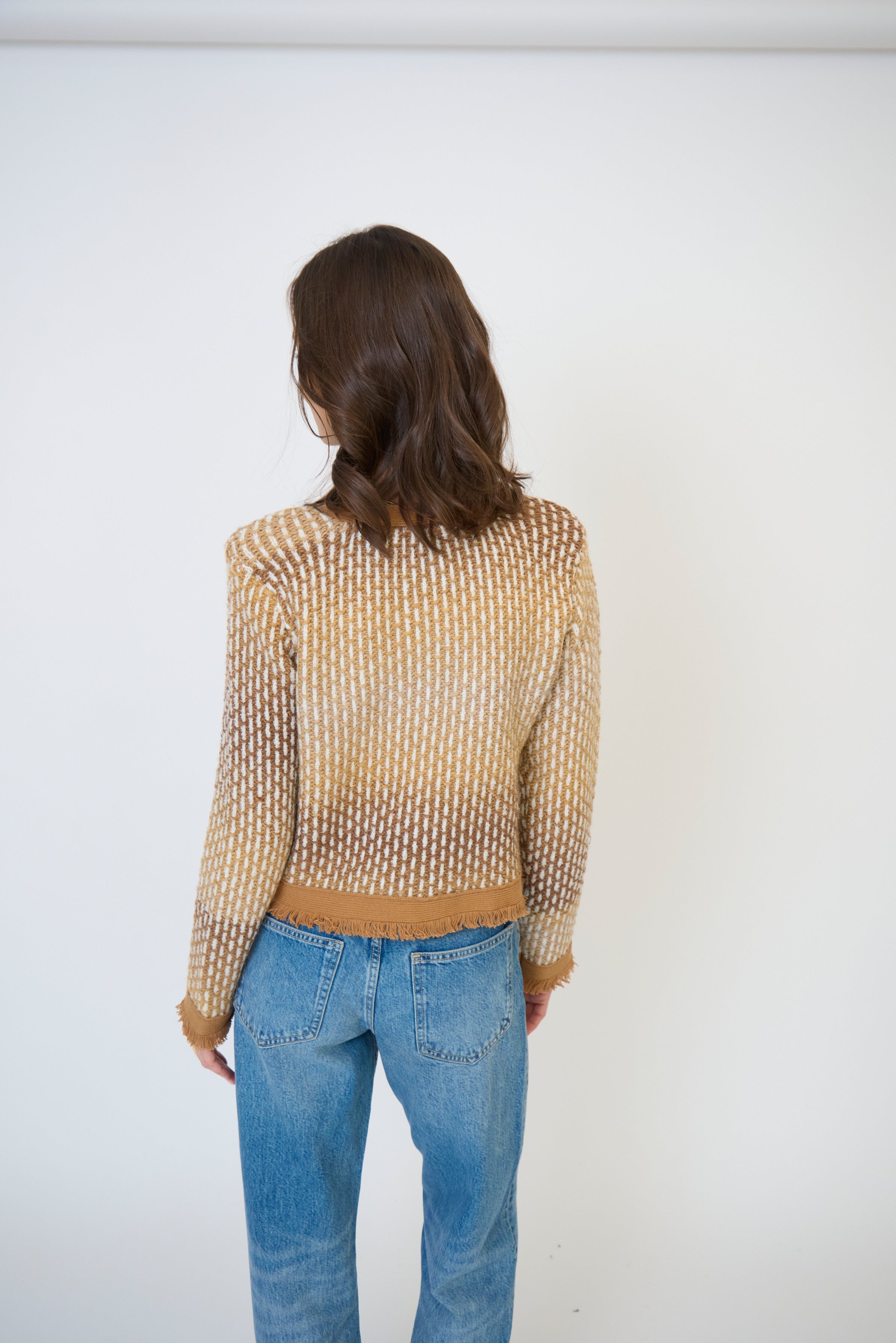Elyse Spacedye Fringe Jacket