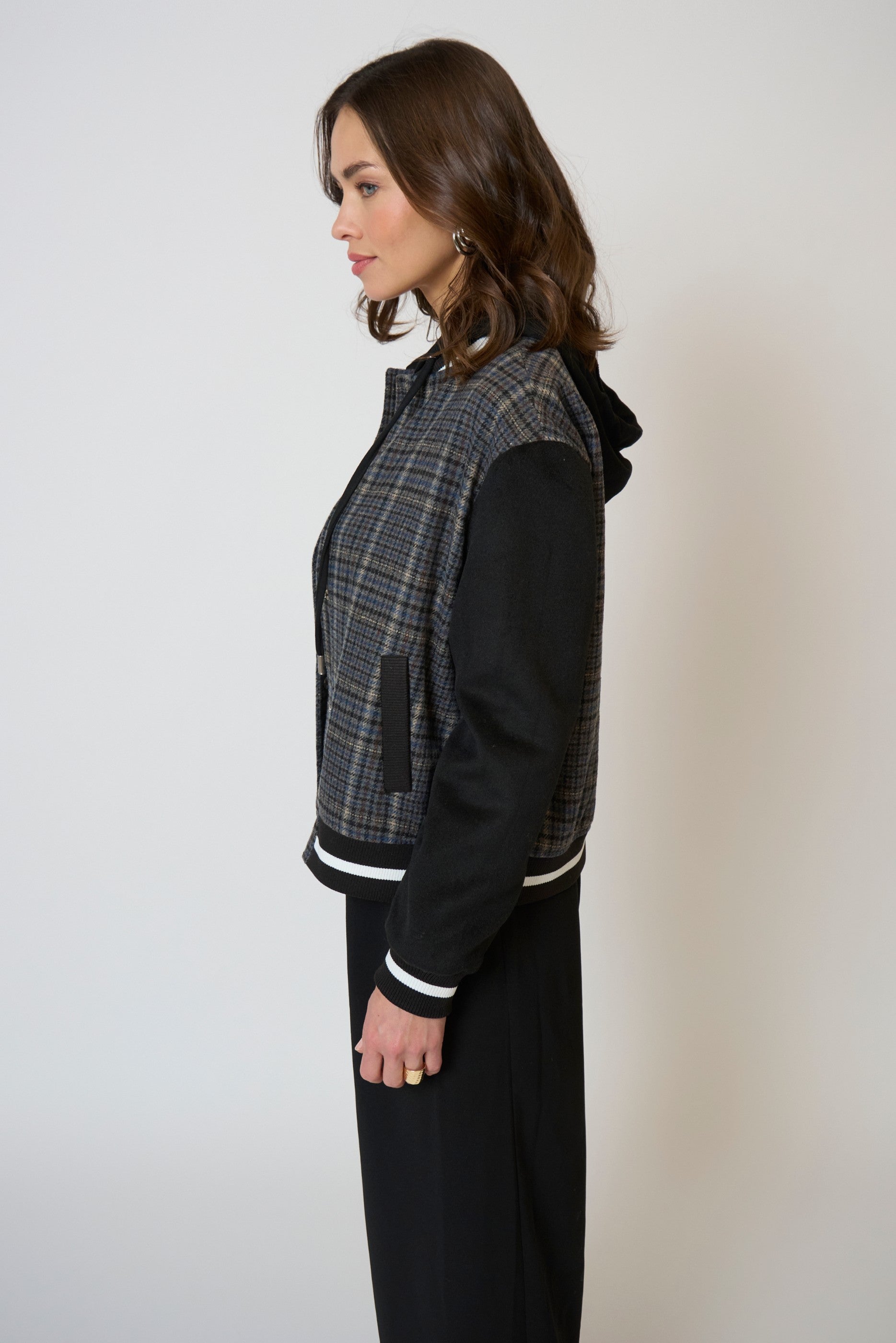Billie Plaid Bomber