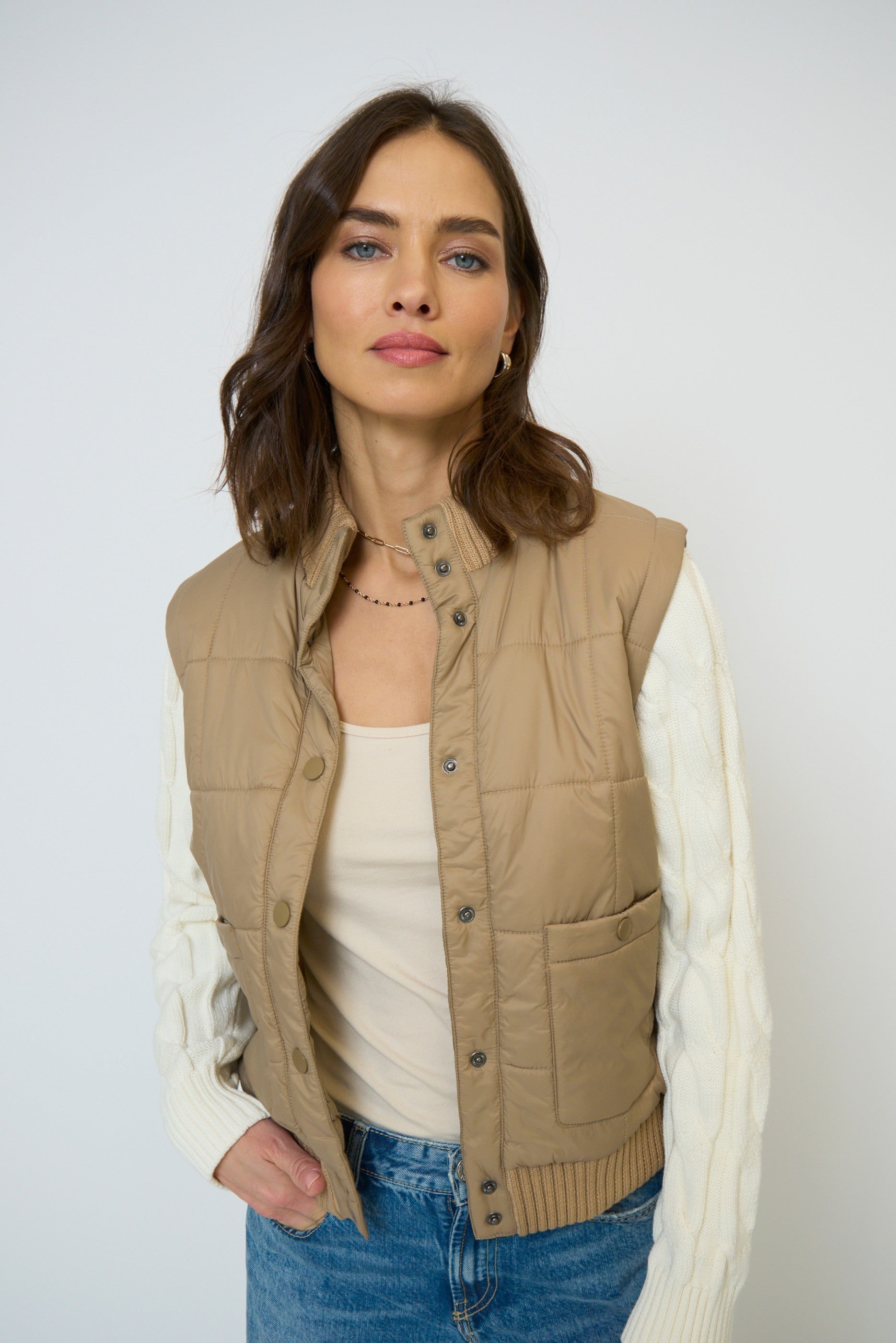 Brady Quilted Mixed Media Jacket