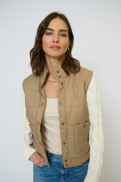 Brady Quilted Mixed Media Jacket
