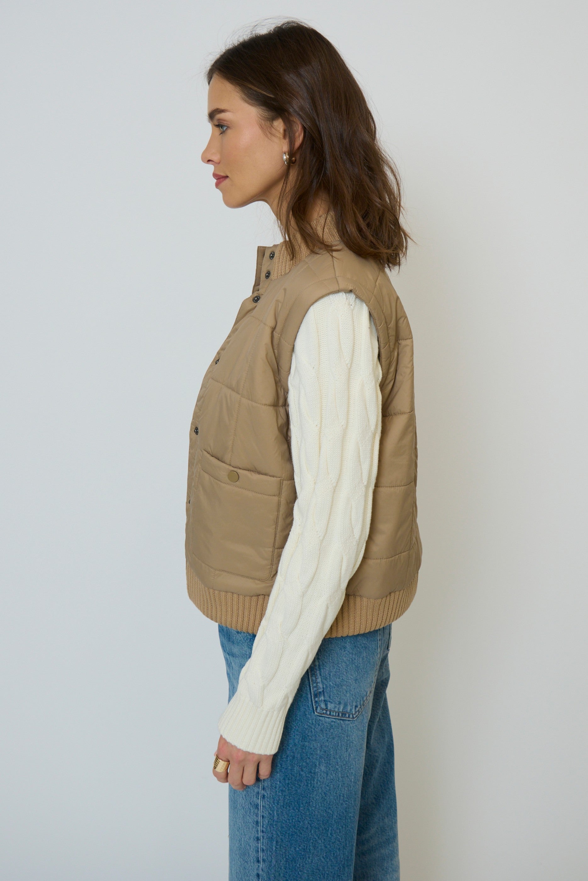 Brady Quilted Mixed Media Jacket