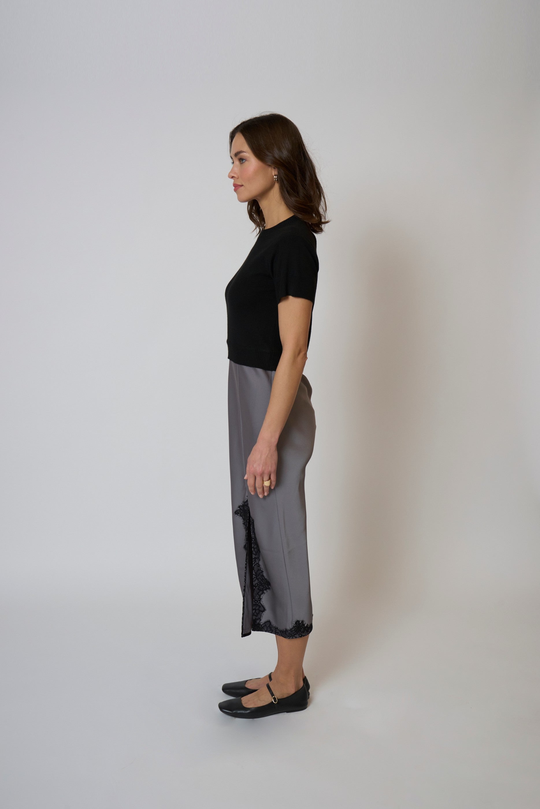 Celeste Lace And Sweater Combo Dress