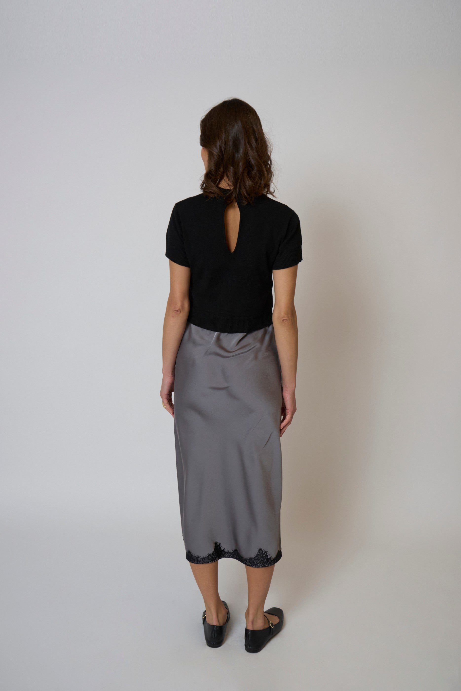 Celeste Lace And Sweater Combo Dress