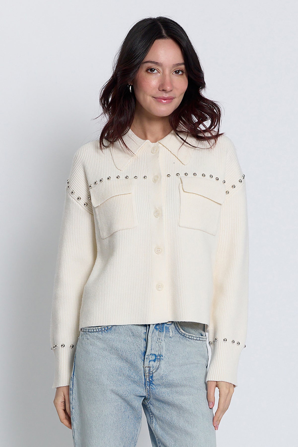 Felix Studded Sweater Jacket