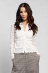 Tessa Stretch Lace Buttondown