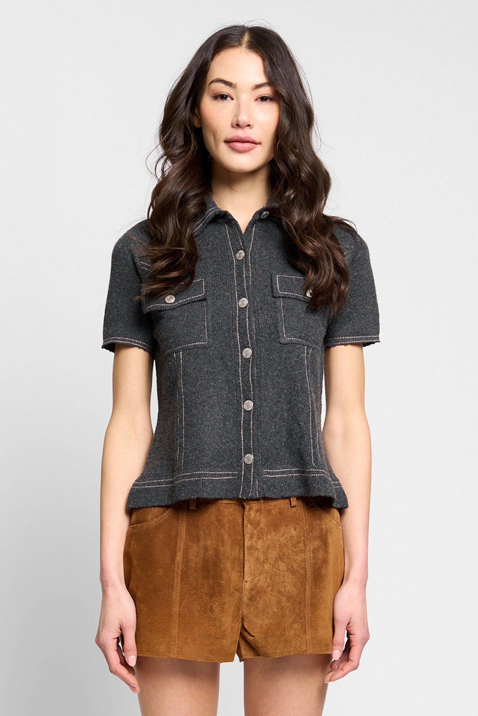 Sienna Western Short Sleeve Sweater