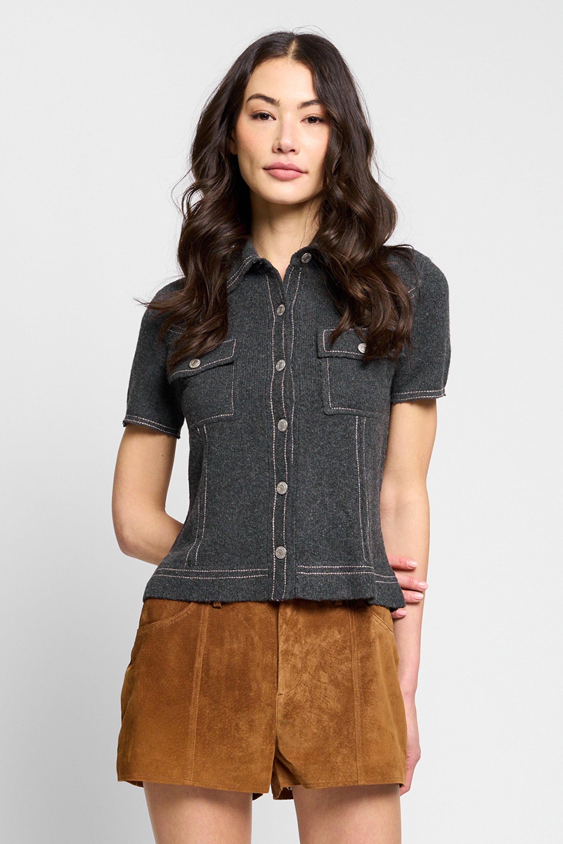 Sienna Western Short Sleeve Sweater