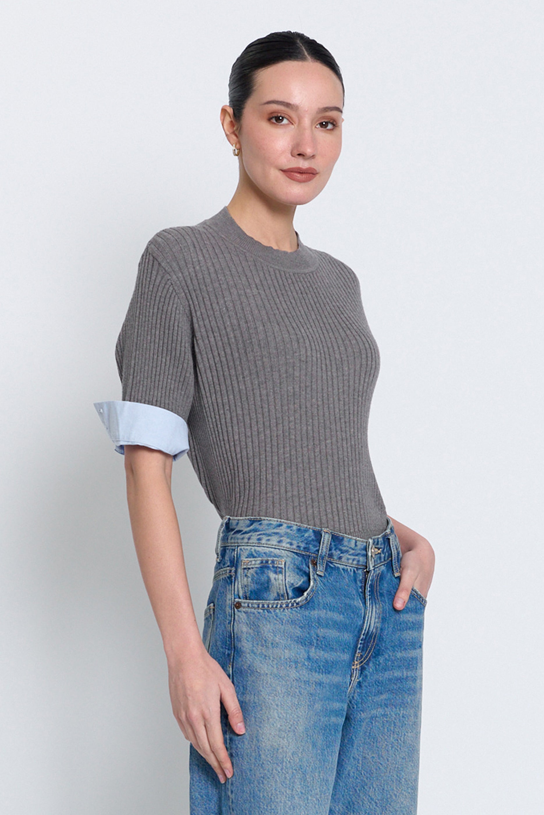 Sienna Shirt Cuff Sweater