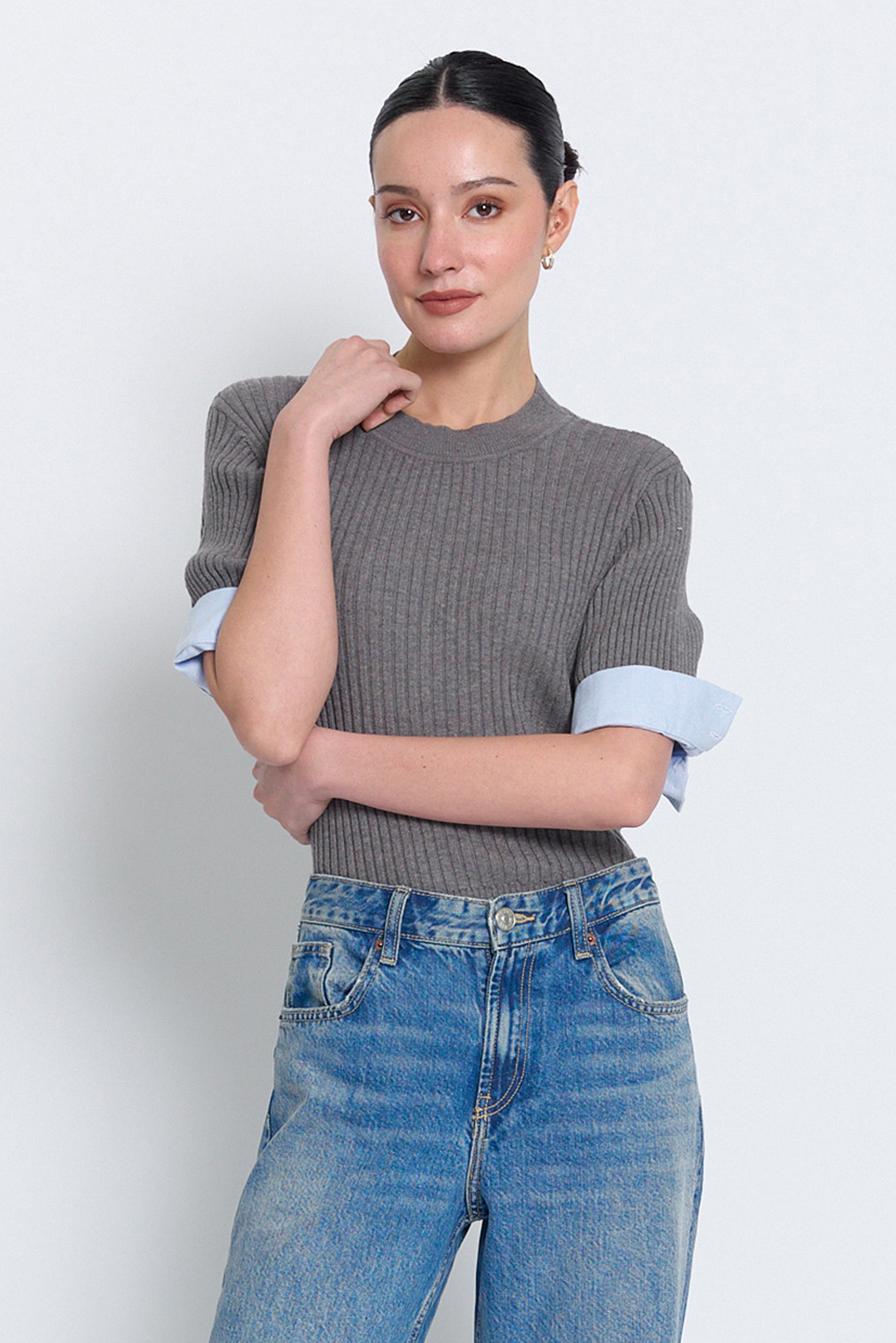 Sienna Shirt Cuff Sweater