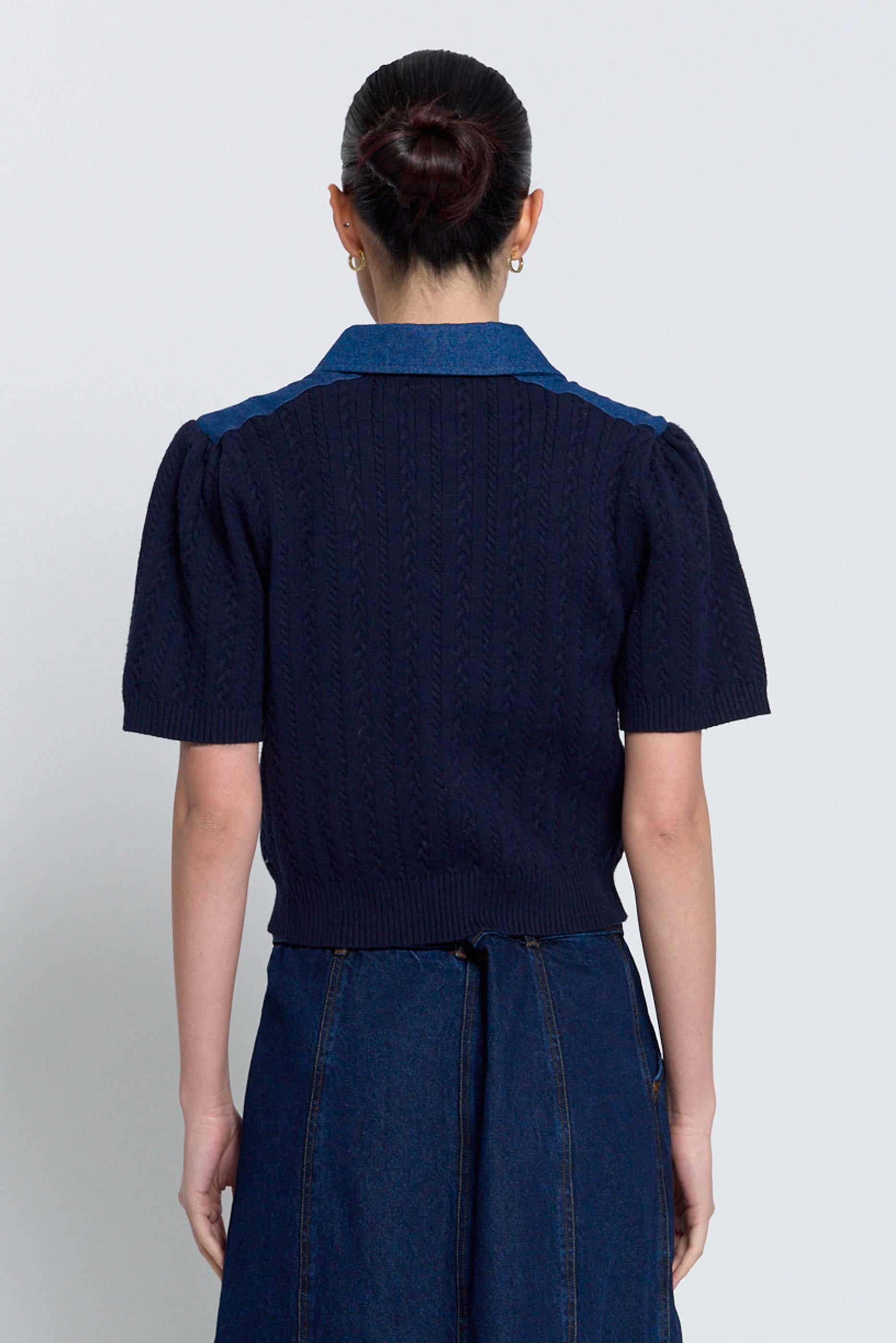 Nash Puff Slv With Denim
