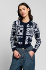 Wren Bandana Printed Crew Cardigan