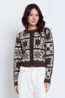 Wren Bandana Printed Crew Cardigan