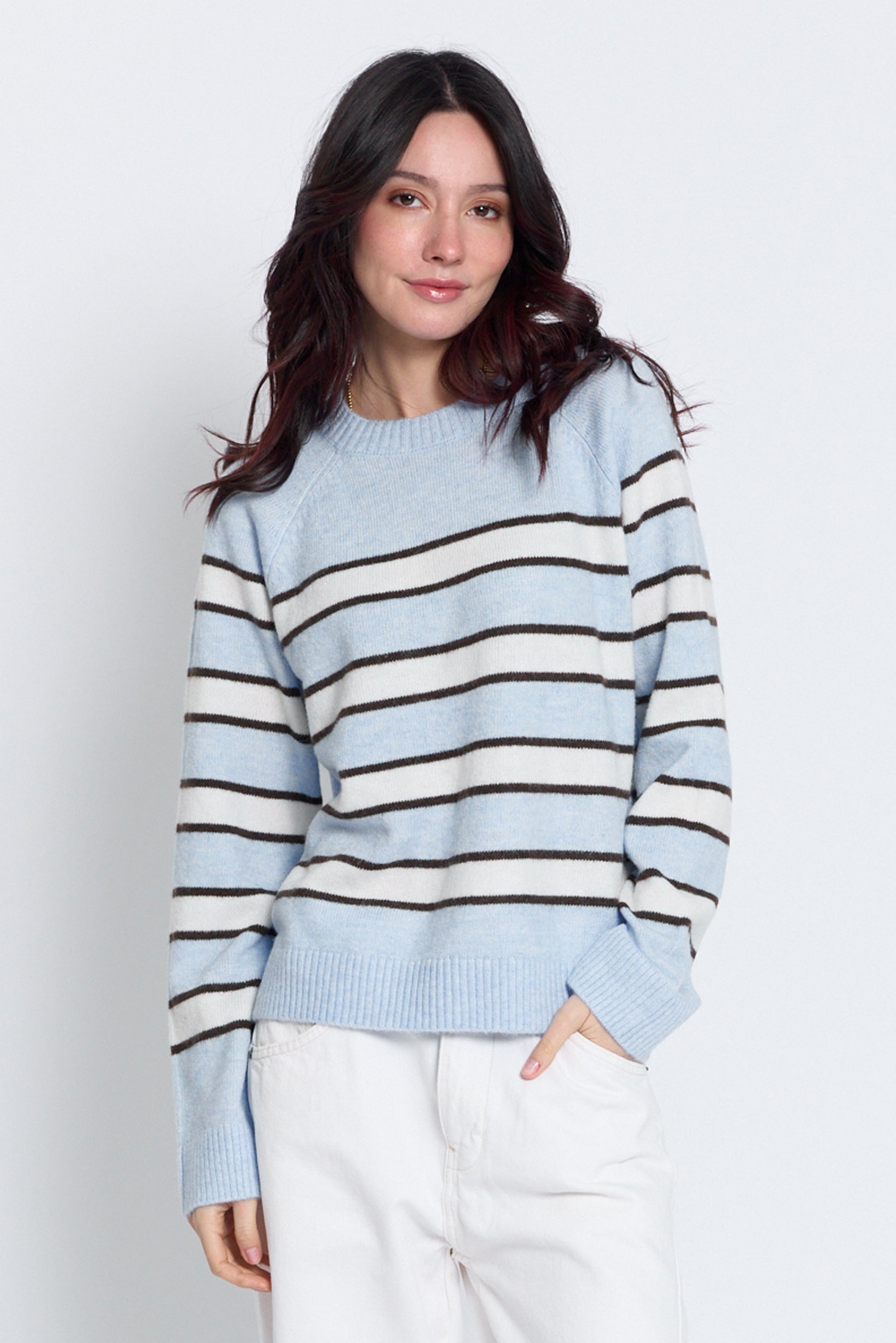 Isla Striped Oversized Raglan