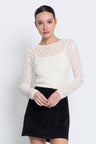 Scarlet Stretch Lace Crew Neck