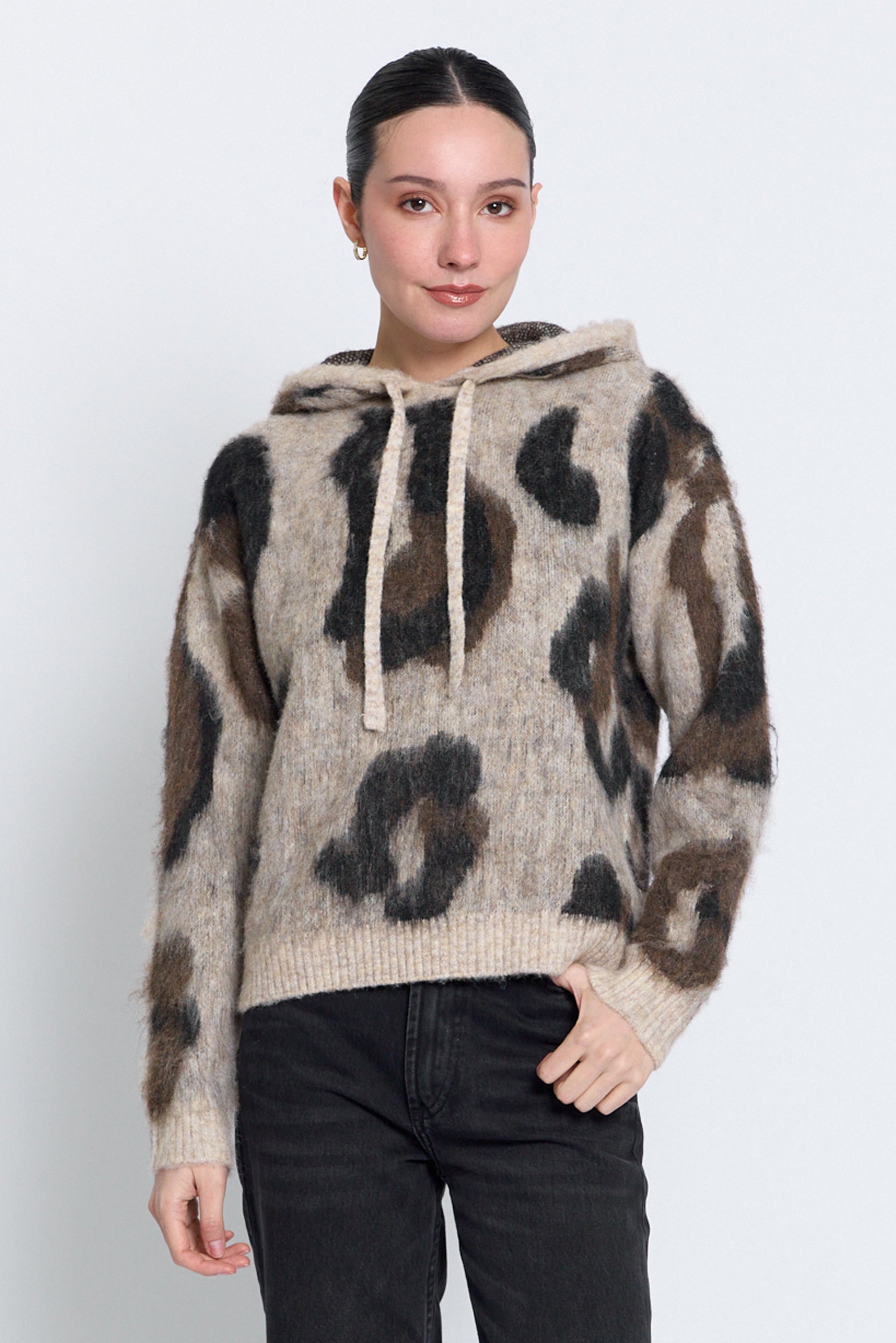 Noa Oversized Leopard Hoodie
