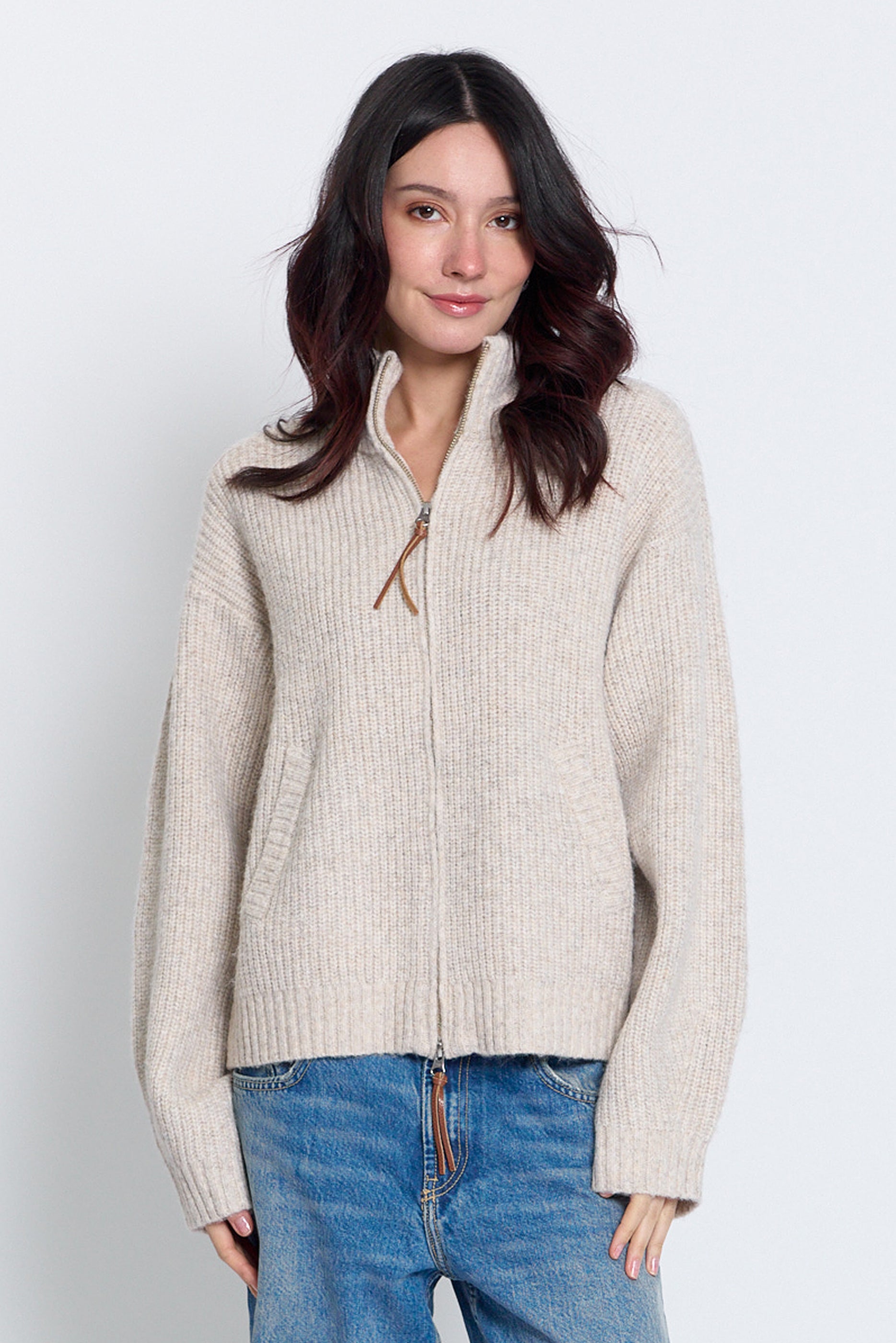 Vesper Oversized Chunky Double Full Zip