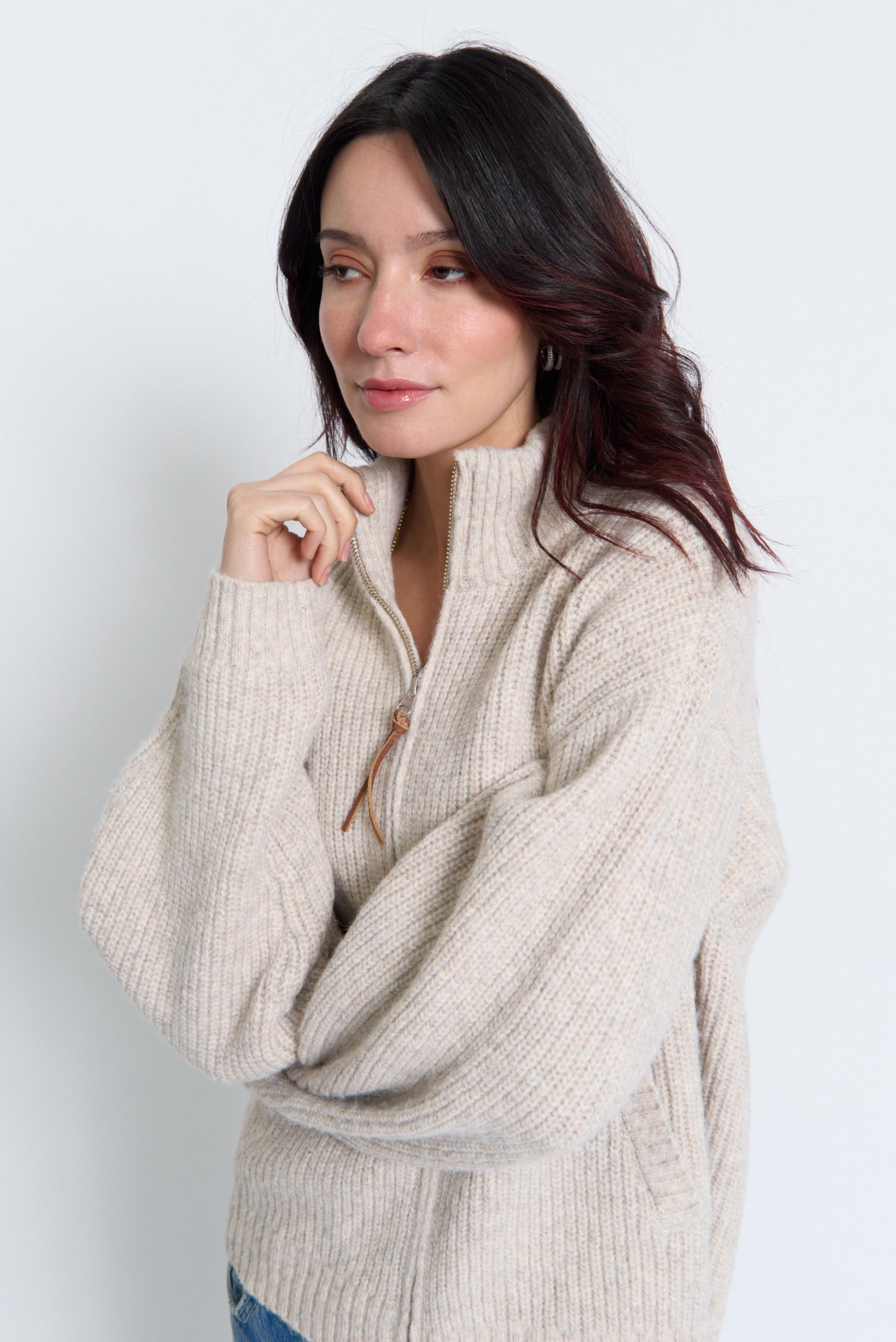 Vesper Oversized Chunky Double Full Zip