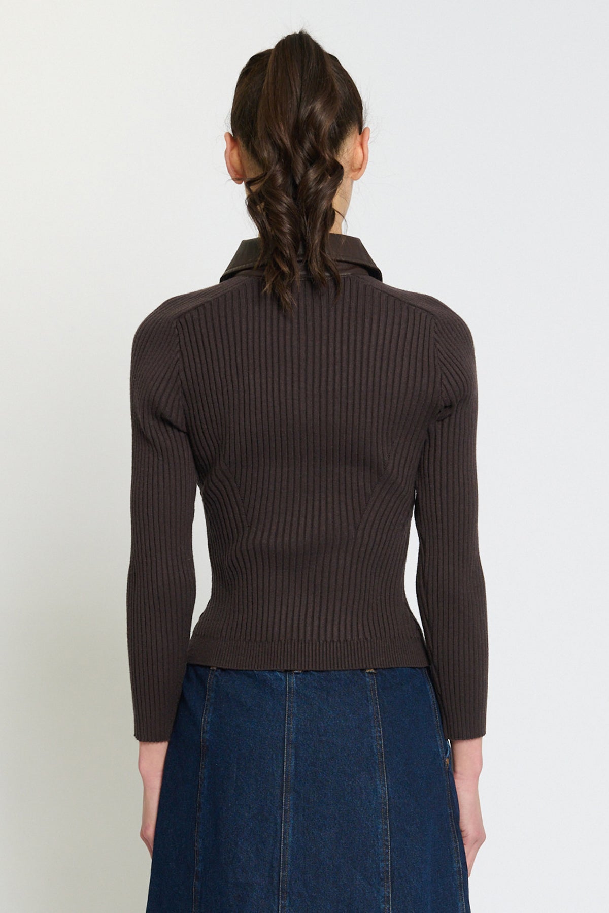 Kara Vegan Collar Turnlock Polo
