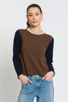 Thea Cashmere Colorblock Crew