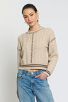 Phoebe Patchwork Cropped Sweater