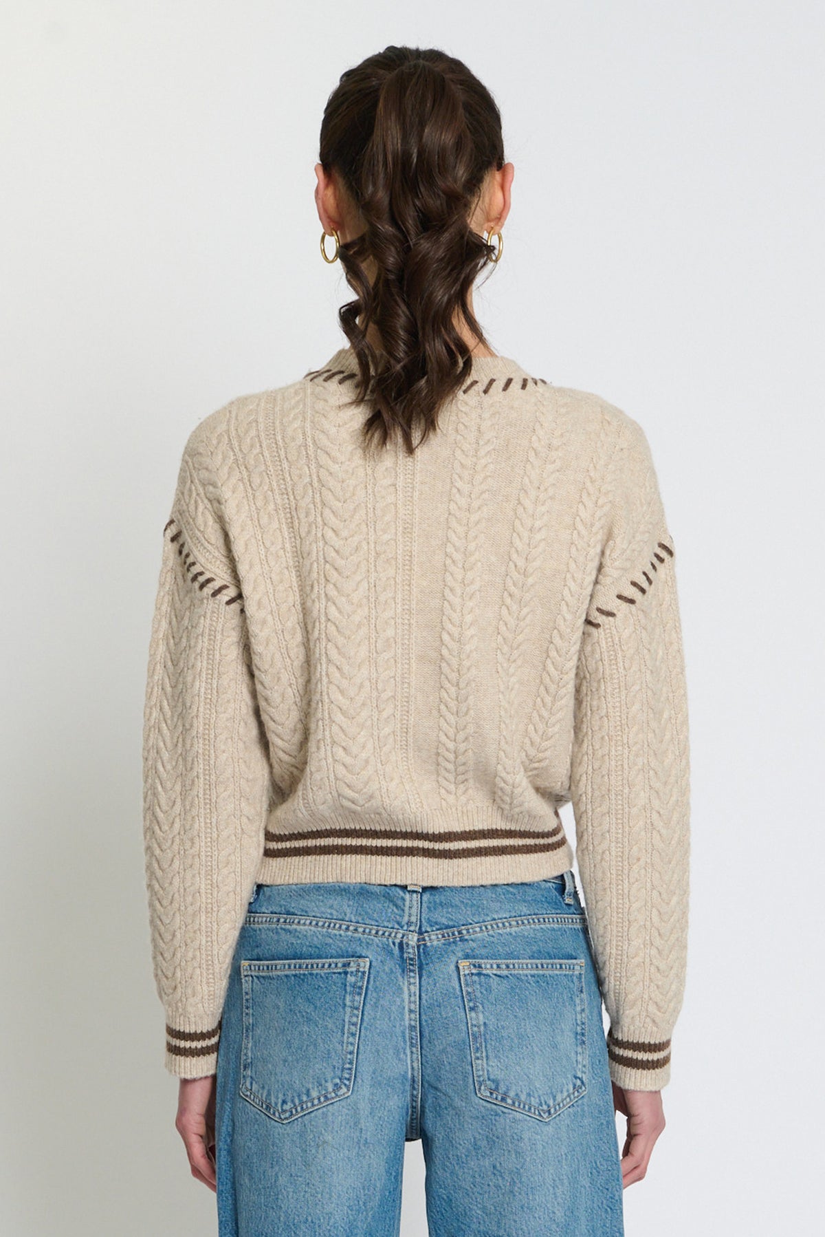Phoebe Patchwork Cropped Sweater