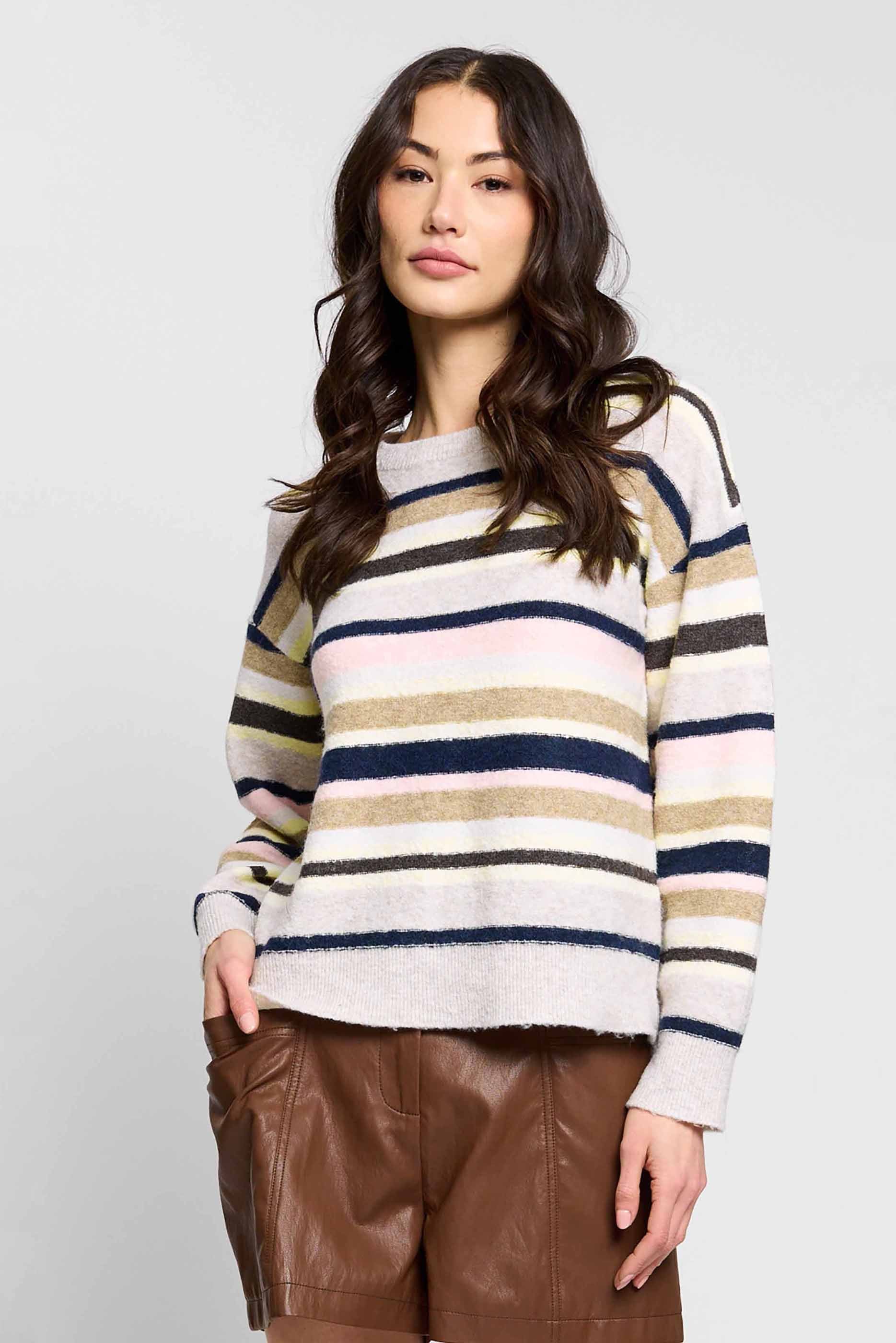 Birch Striped Crew