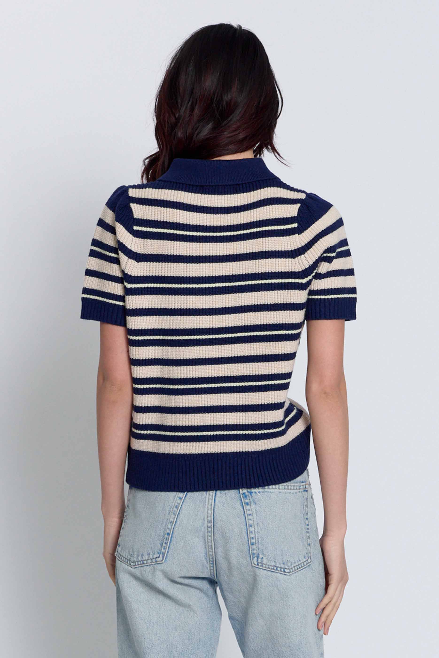 Birch Striped Puff Sleeve Sweater