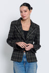 Felix Plaid Studded Jacket