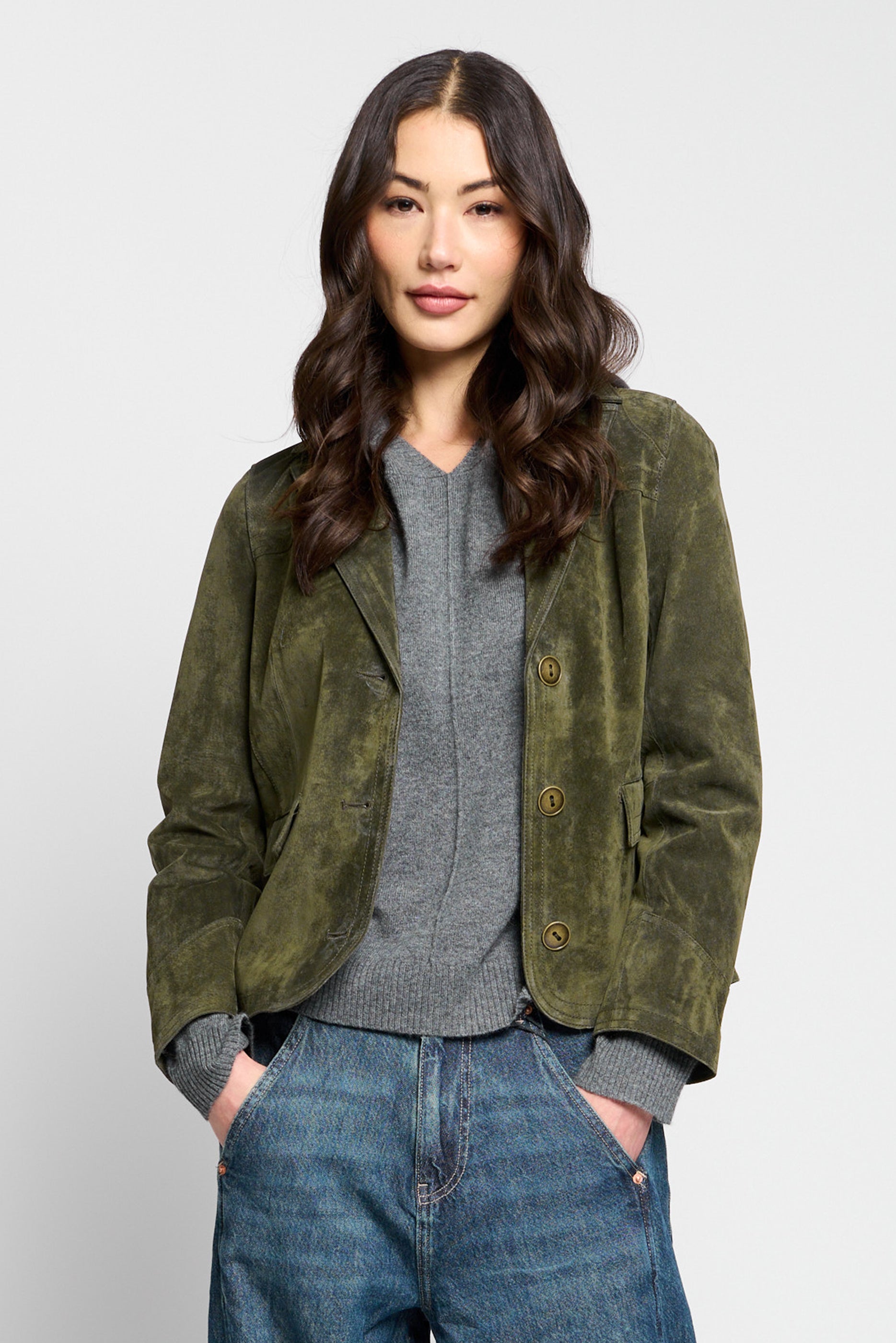 Vesper Genuine Suede Blazer