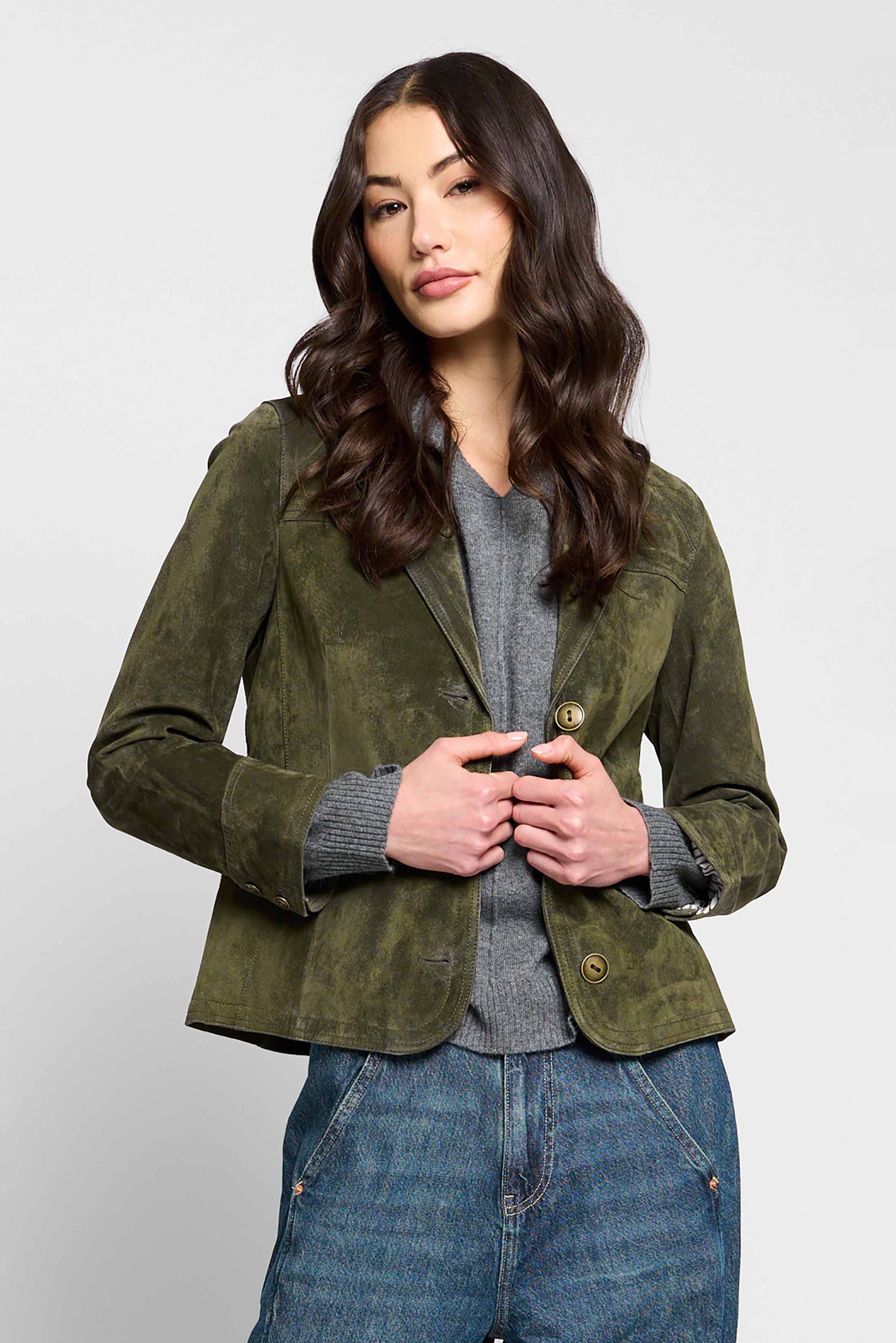 Vesper Genuine Suede Blazer
