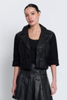 Quinn Cropped Vegan X Sweater Jacket