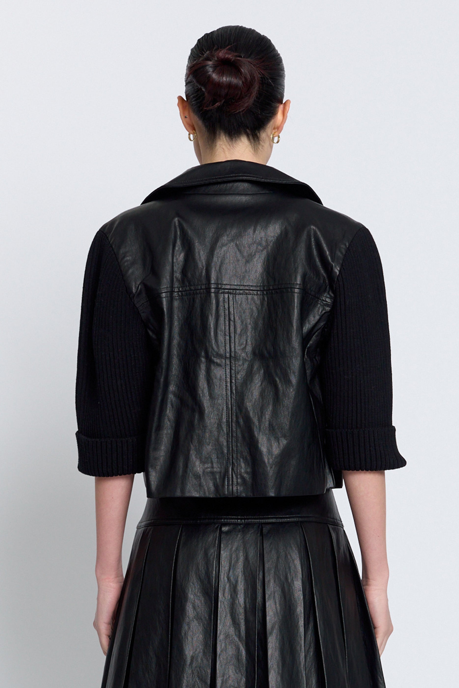 Quinn Cropped Vegan X Sweater Jacket