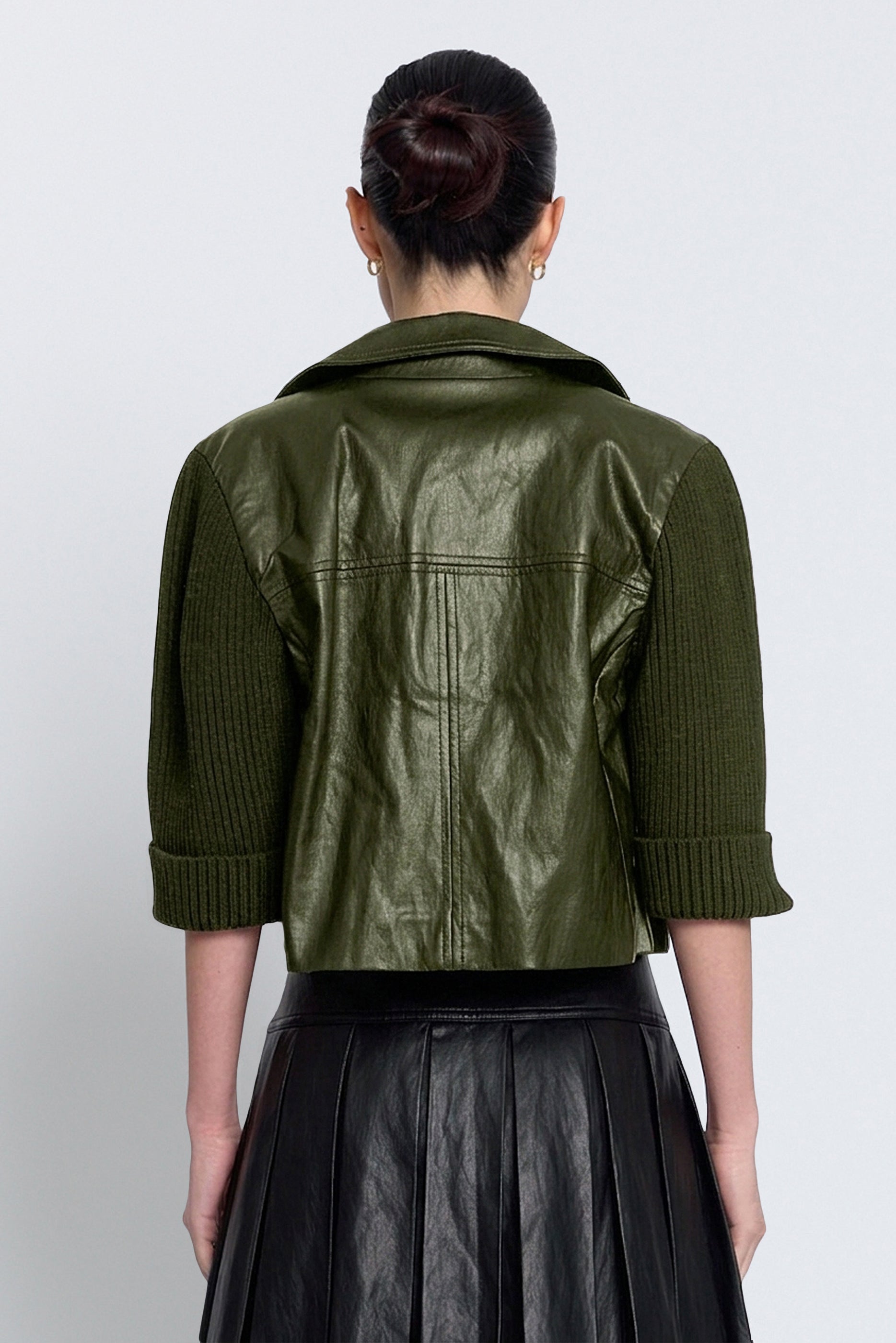 Quinn Cropped Vegan X Sweater Jacket
