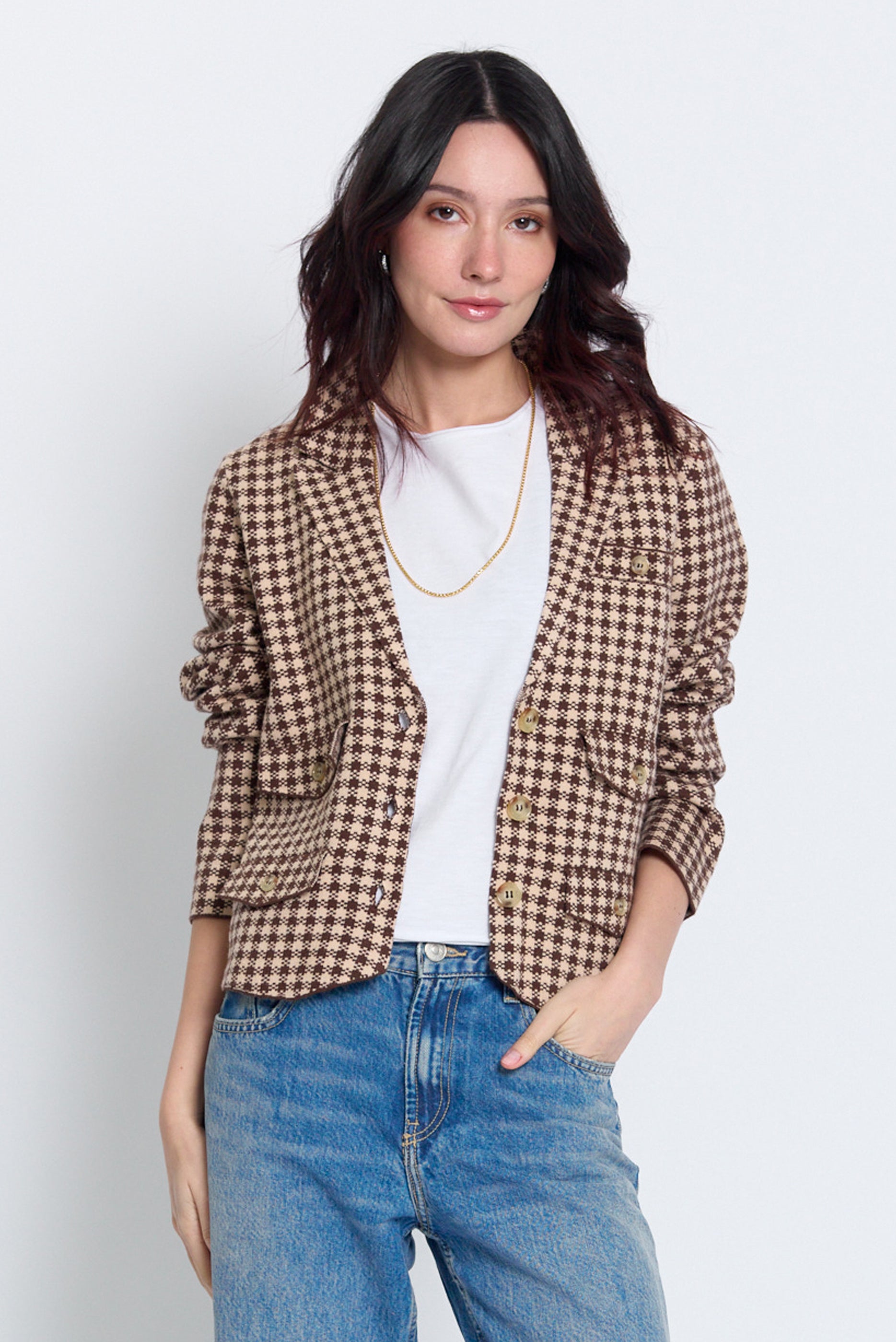 Marlo Jacquard Knit Blazer
