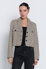 Sienna Cropped Plaid Jacket
