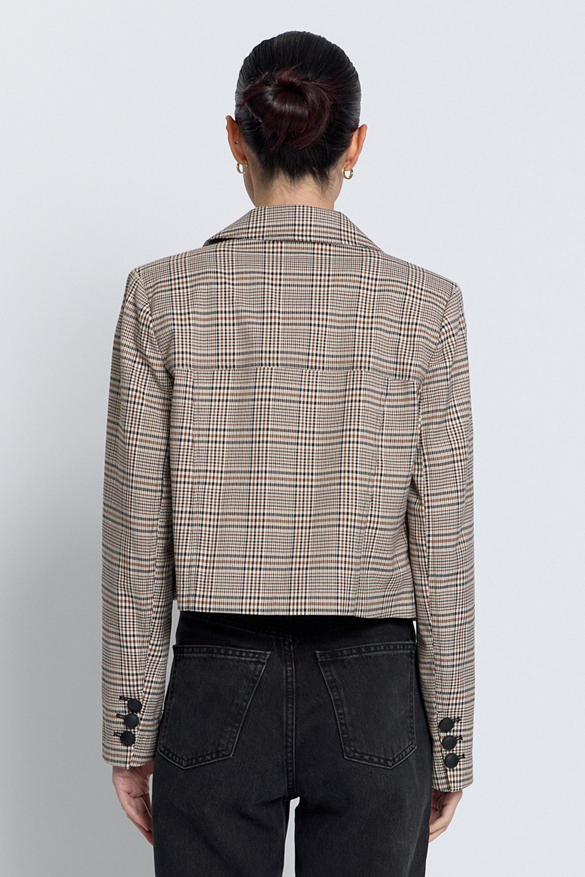 Sienna Cropped Plaid Jacket