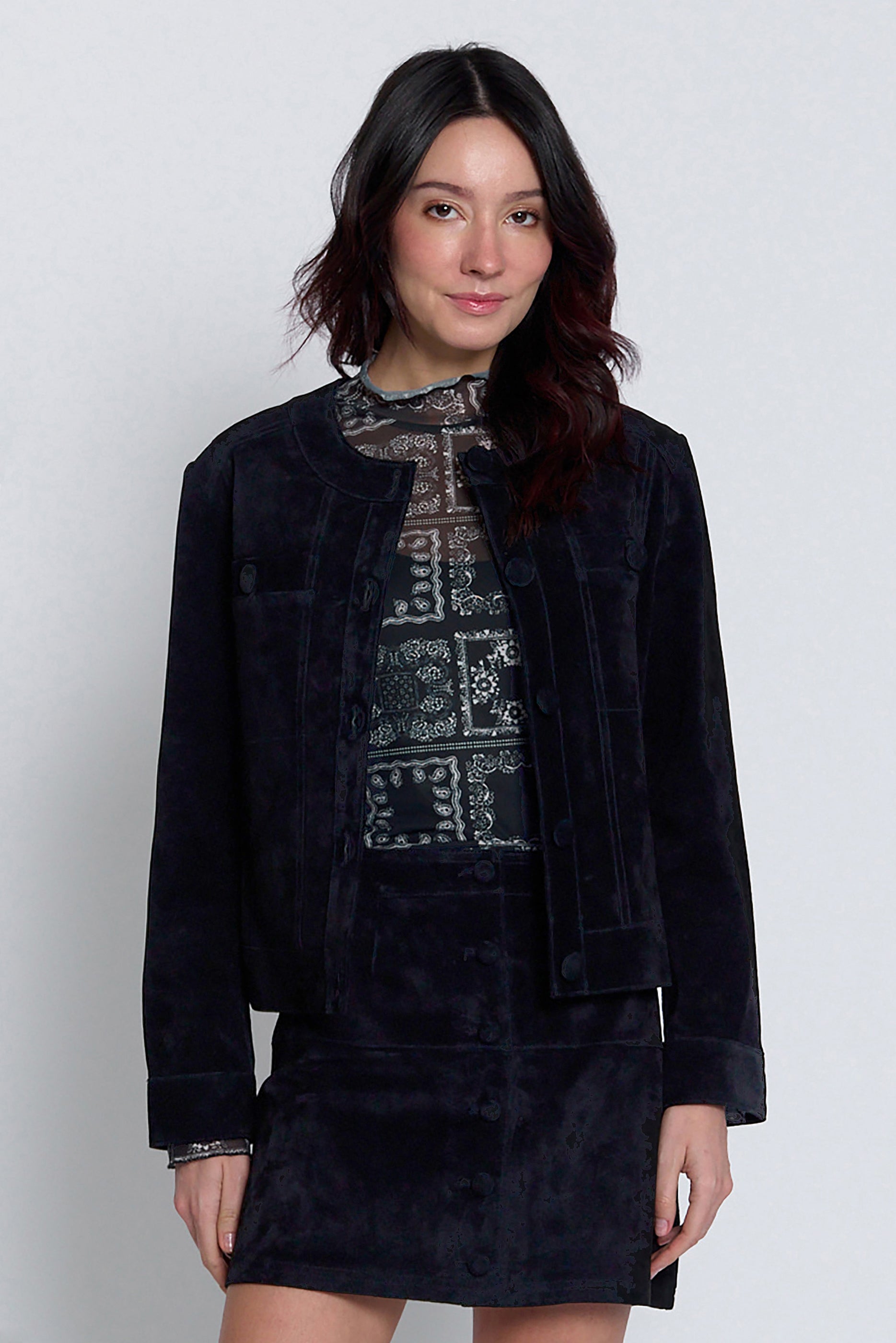 Scarlet Genuine Suede Lady Jacket