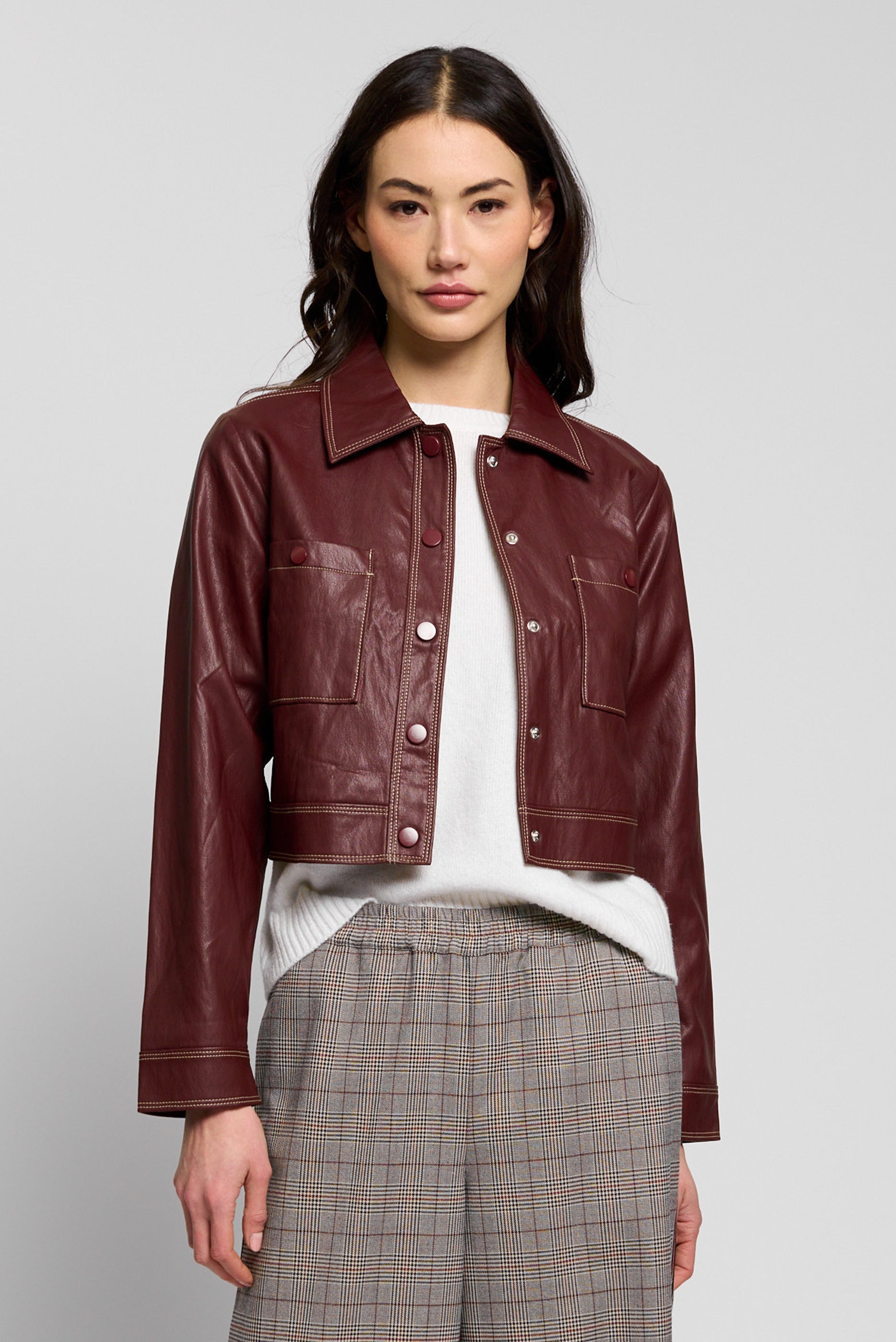Hazel Topstitched Jacket
