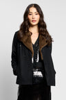 Asher Melton Fur Collar Peacoat