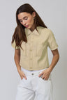 Quinn Short Sleeve Vegan Cropped Jacket