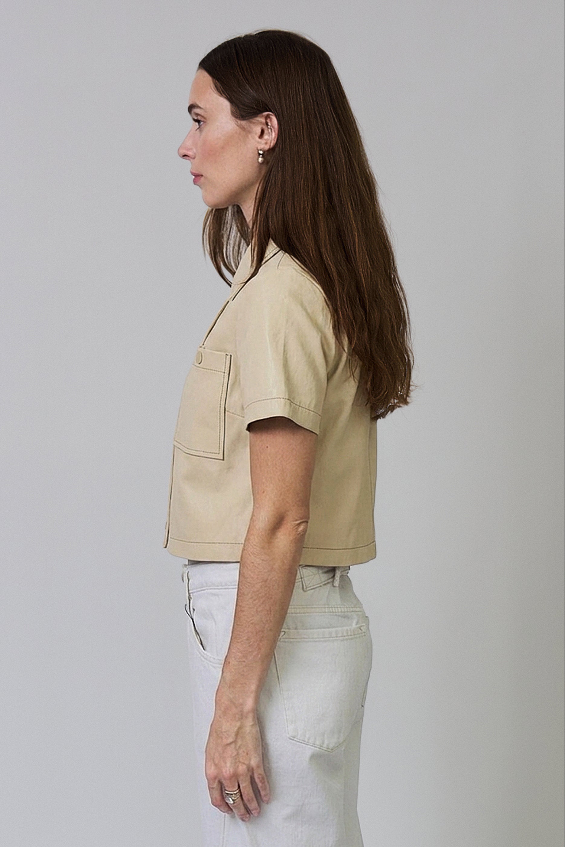 Quinn Short Sleeve Vegan Cropped Jacket