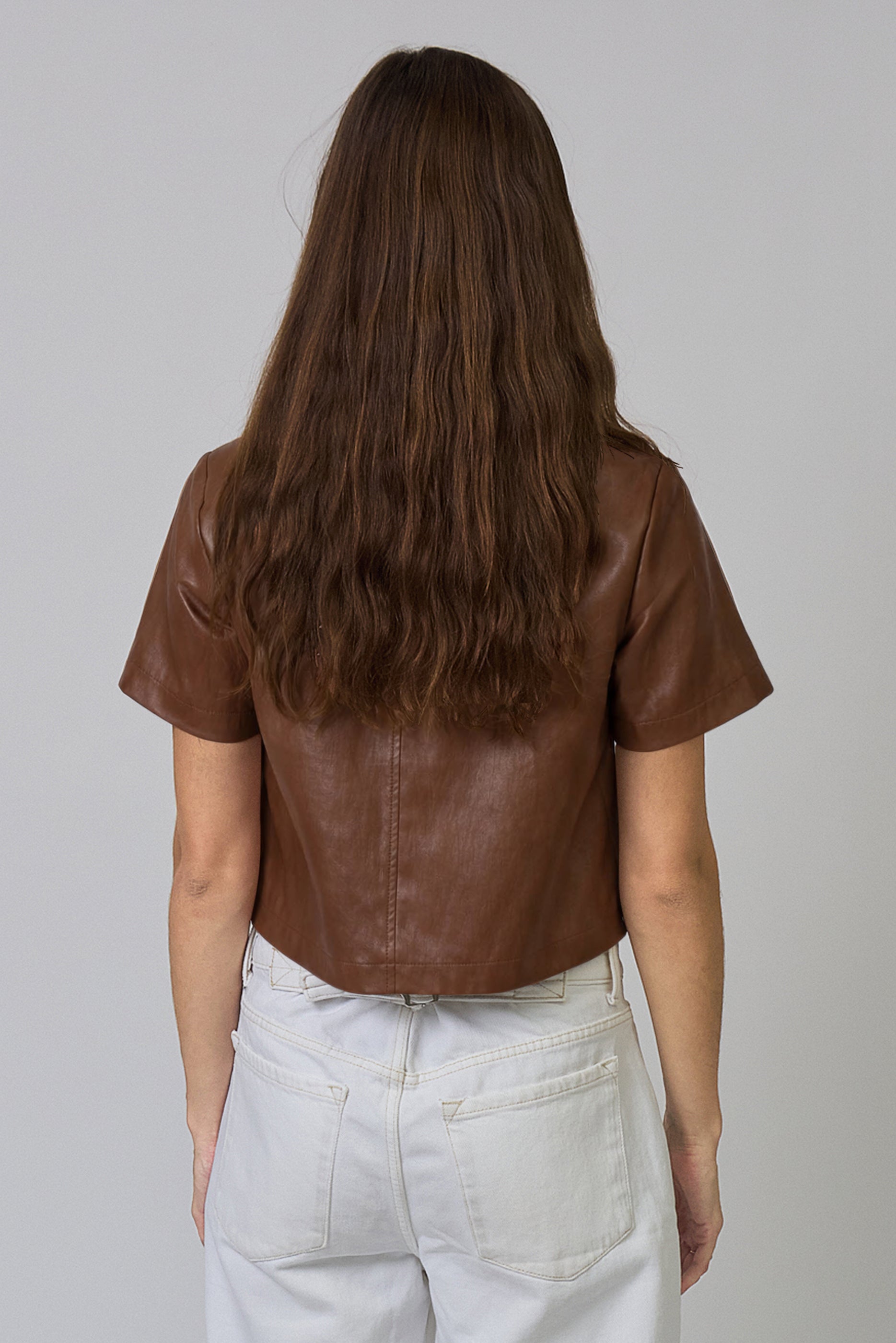 Quinn Short Sleeve Vegan Cropped Jacket