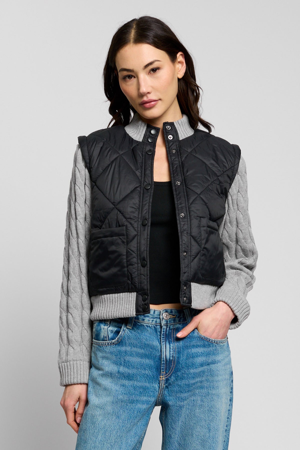Ember Quilted Nylon Sweater Sleeve Puffer