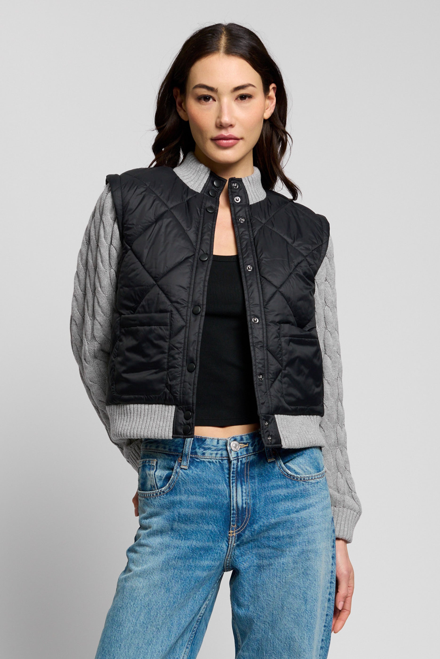 Ember Quilted Nylon Sweater Sleeve Puffer